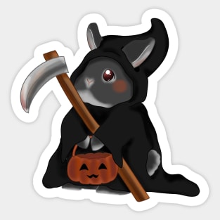 Rabbit as Grim Reaper _ Bunniesmee Halloween Edition Sticker